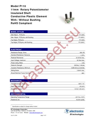 P110KV1-1F25BR1K datasheet  